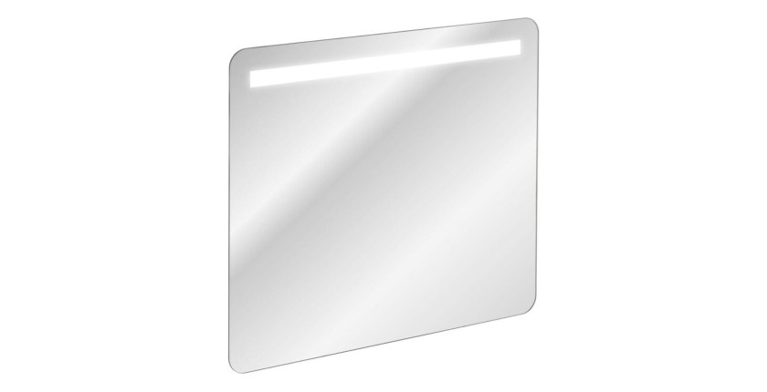 ICON Set: Waschtischunterschrank 100cm mit sichtbaren Nischen + Aufsatzrunde Waschbecken + LED-Spiegel + Hochschrank