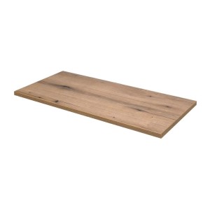 Badezimmer-Set ICON: Waschtischunterschrank 80cm Kaschmir + Waschtischplatte in Holzoptik