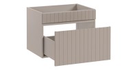 Badkamerset ICON: onderkast 60cm kasjmier + houtlook wastafelblad