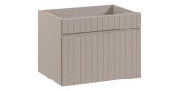 Badkamerset ICON: onderkast 60cm kasjmier + houtlook wastafelblad