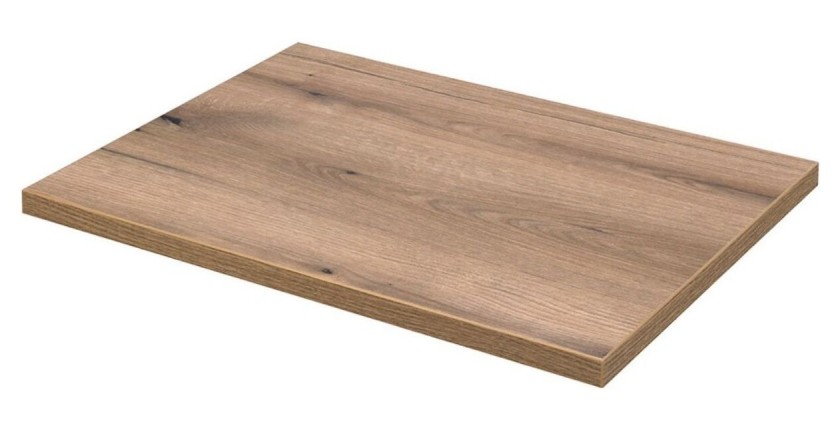 Conjunto ICON: mueble bajo lavabo de 60cm + encimera para lavabo + lavabo sobre encimera redondo + columna + espejo vertical LED