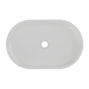 Vasque à poser ovale 55x35 cm en céramique gris clair mate
