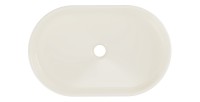 Vasque à poser ovale 55x35 cm en céramique ivoire mate