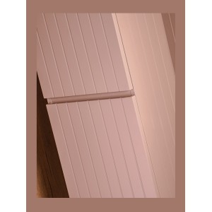 Ensemble ICON : meubles sous vasque 180cm avec niches visibles + deux vasques à poser + miroirs + lampes LED + colonne