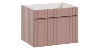 Meuble sous vasque 60cm rose poudré ICON