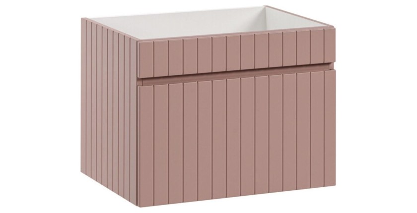 Meuble sous vasque 60cm rose poudré ICON