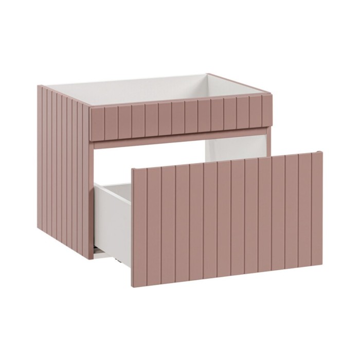 Meuble sous vasque 60cm rose poudré ICON ouvert
