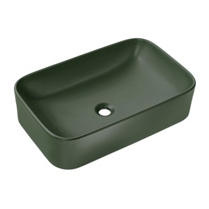 Vasque à poser vertes rectangulaires