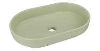 Vasque à poser ovale 55x35 cm en céramique vert olive mate