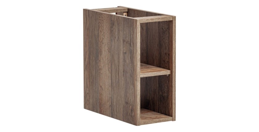 Meuble avec niches visibles aspect bois foncé ICON