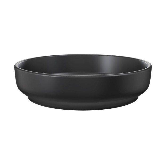 Vasque à poser ronde 40 cm en céramique noire mate