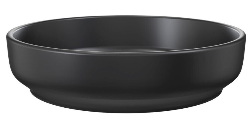 Vasque à poser ronde 40 cm en céramique noire mate