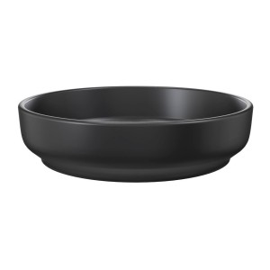 Vasque à poser ronde 40 cm en céramique noire mate