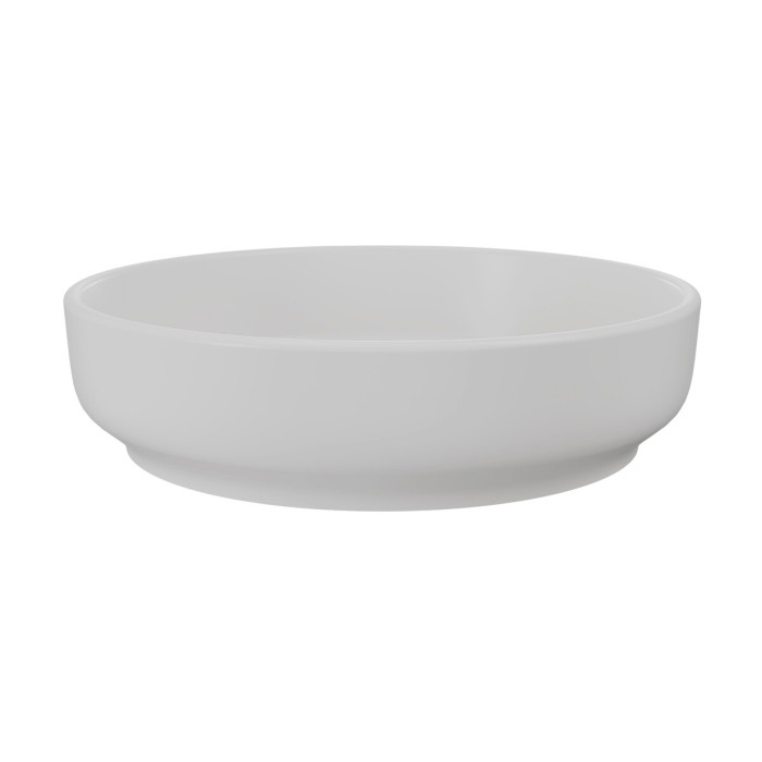 Vasque à poser ronde 40 cm en céramique gris clair mate
