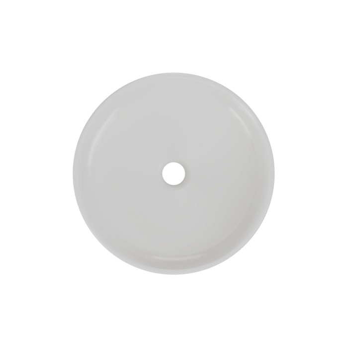 Vasque à poser ronde 40 cm en céramique gris clair mate