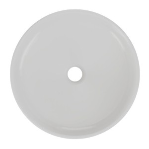 Vasque à poser ronde 40 cm en céramique gris clair mate