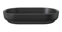 Vasque à poser ovale 55x35 cm en céramique noire mate