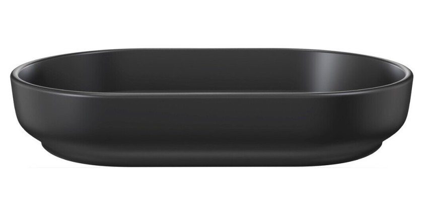 Vasque à poser ovale 55x35 cm en céramique noire mate