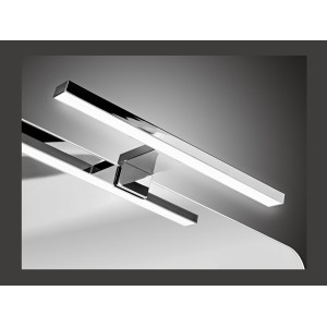 Ensemble ICON blanc : meuble sous vasque 60cm + vasque à encastrer blanche + miroir + lampe LED + colonne