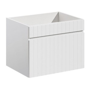 Set ICON bianco: mobile sotto lavabo 60cm + lavabo da incasso in ceramica bianca