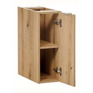 Meuble avec niches fermées aspect bois foncé ELVINA ouvert