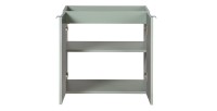 Meuble sous vasque à placards vert sauge gris ELVINA 60cm ouvert vu de face