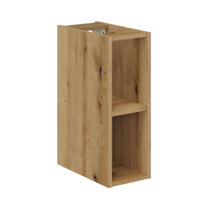 Insieme ELVINA 100cm: mobile sottolavabo con cassetti e nicchie a vista + piano per lavabo + lavabo da appoggio scanalato