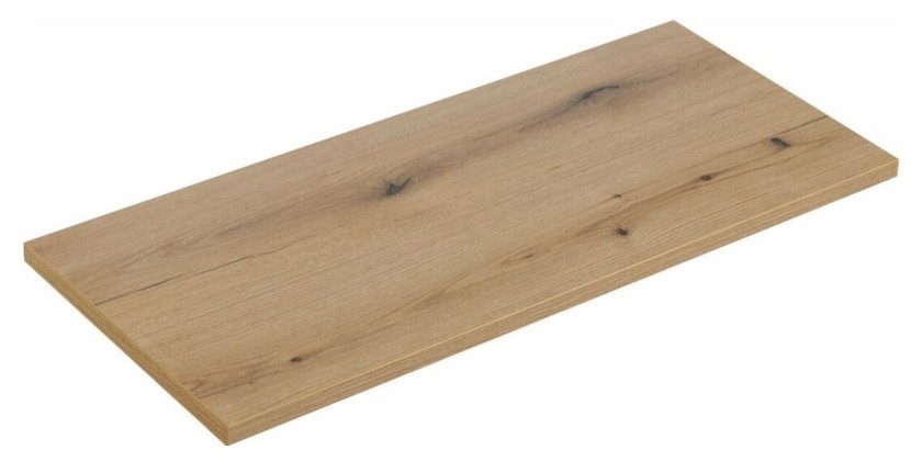 Plan pour vasque aspect bois foncé ELVINA 80cm