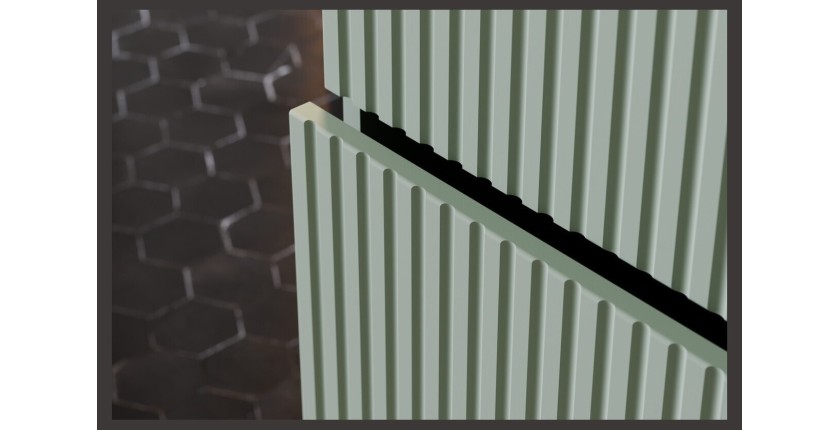 Zoom sur l'ouverture du meuble sous vasque à tiroirs ELVINA 80cm