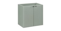 Meuble sous vasque à placards vert sauge gris ELVINA 60cm