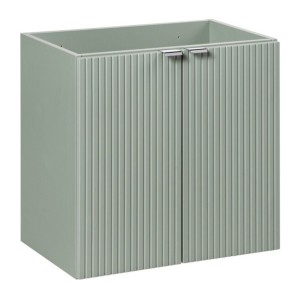 Meuble sous vasque à placards vert sauge gris ELVINA 60cm
