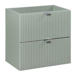 meuble sous vasque 60cm à tiroirs vert sauge gris ELVINA