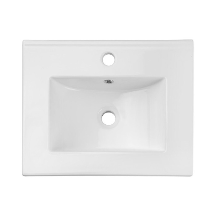 Insieme ELVINA 50cm: mobile sotto lavabo con cassetti in verde salvia grigio + lavabo da incasso in ceramica bianca