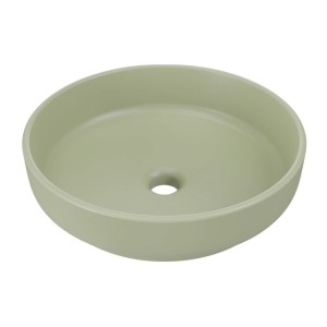Vasque à poser ronde verte olive