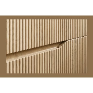 Ensemble de salle de bain suspendu NATURA 155cm : meubles sous vasque 60cm + double vasque encastrée