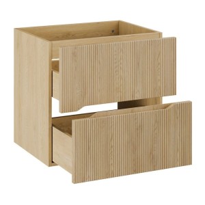 Ensemble NATURA 95cm : meuble sous vasque 60cm + plan pour vasque + vasque à poser ronde verte + colonne