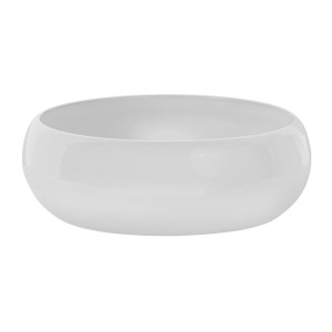 Ensemble de salle de bain suspendu NATURA 60cm : meuble sous vasque + plan pour vasque + vasque à poser ronde blanche