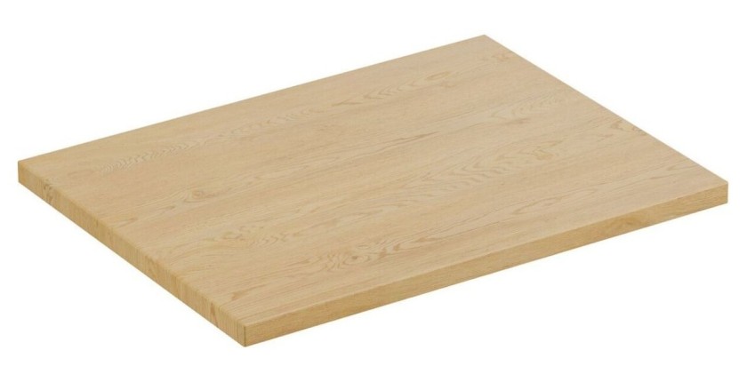 Ensemble de salle de bain NATURA 60cm : meuble sous vasque + plan pour vasque + vasque à poser ronde verte kaki rainurée