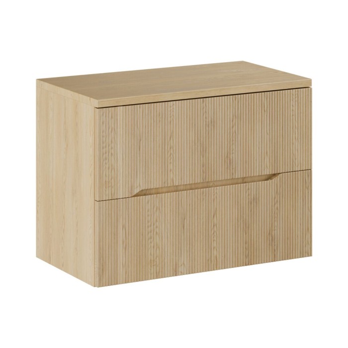 Ensemble NATURA 80cm : meuble sous vasque et plan pour vasque