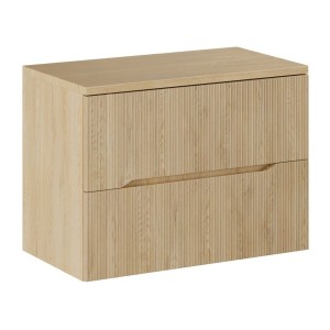 Ensemble NATURA 80cm : meuble sous vasque et plan pour vasque