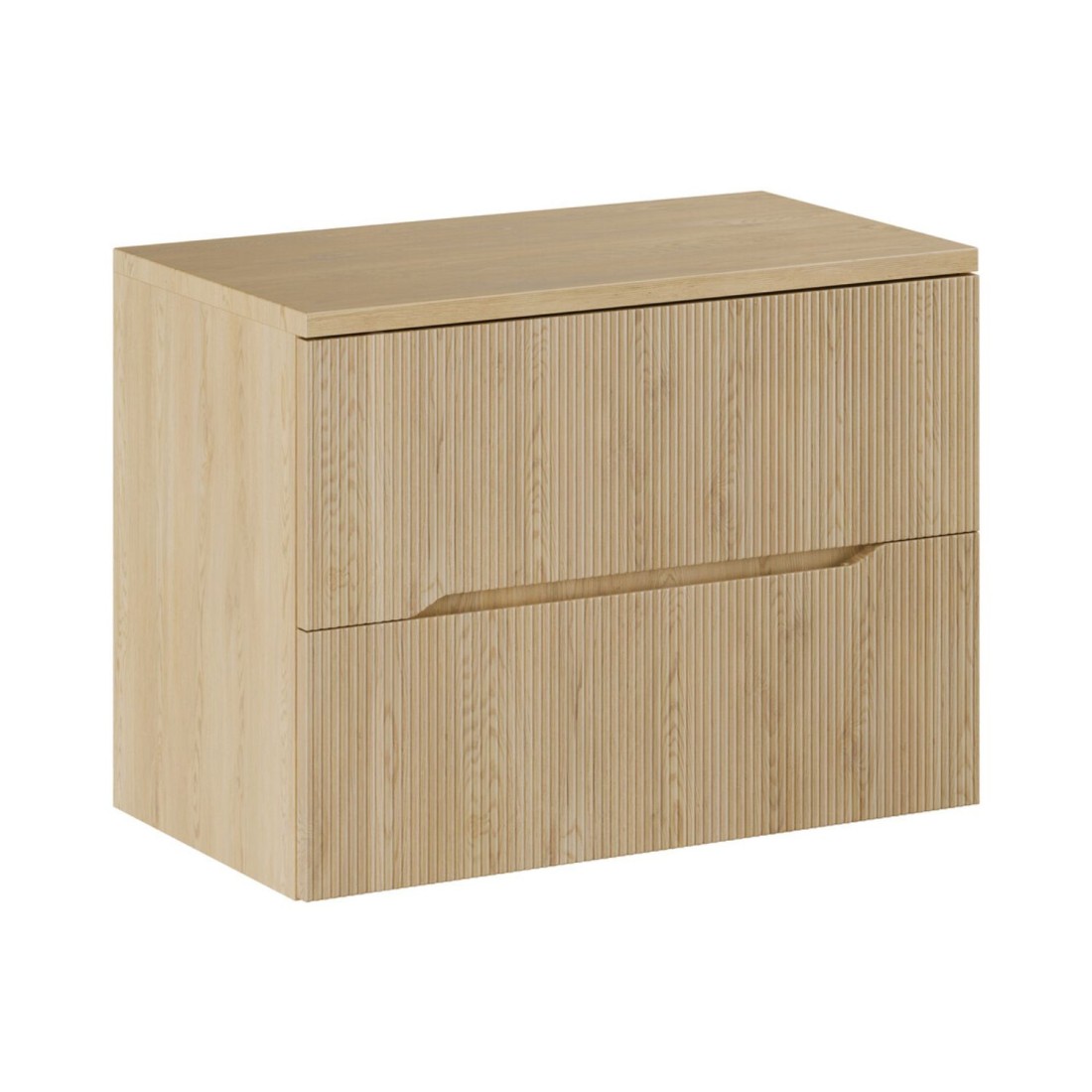 Ensemble NATURA 80cm : meuble sous vasque et plan pour vasque