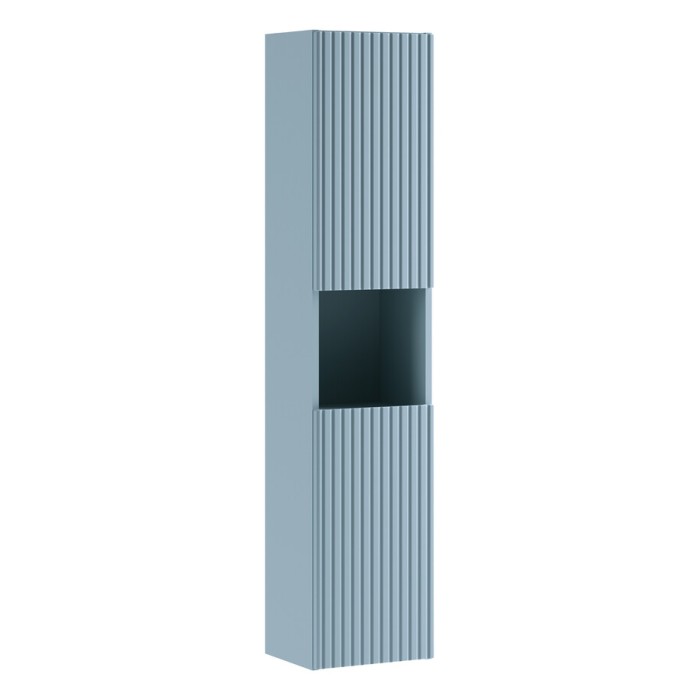 Badezimmer-Säule VANO 140 cm Denim-Blau 2 Hängende Türen
