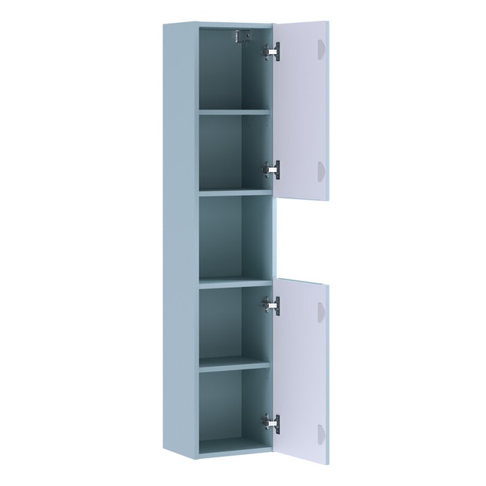 Badezimmer-Säule VANO 140 cm Denim-Blau 2 Hängende Türen