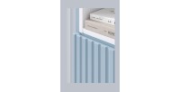 Colonne de salle de bain VANO 140 cm bleu denim 2 portes suspendue