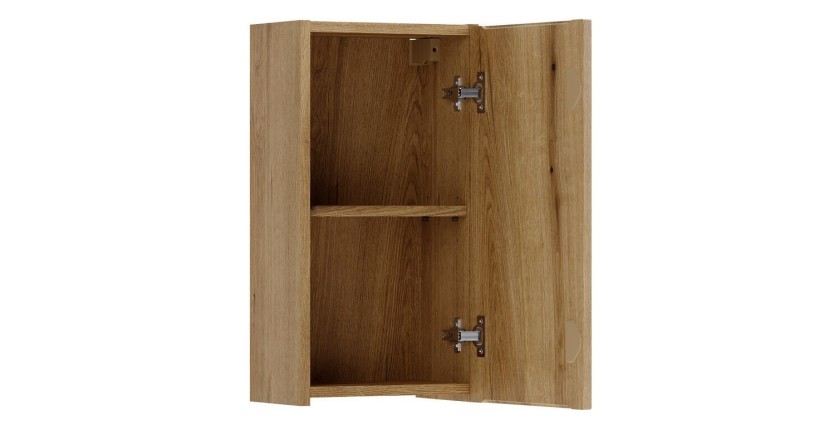 Meuble de rangement salle de bain VANO 57 cm chêne suspendu avec porte