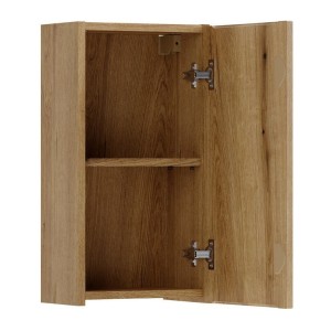 Meuble de rangement salle de bain VANO 57 cm chêne suspendu avec porte