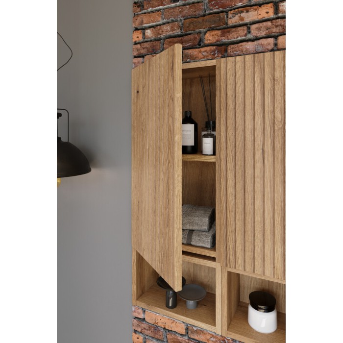 Badkamermeubel VANO 57 cm eiken zwevend met deur