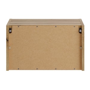 Meuble de rangement salle de bain VANO 50 cm chêne suspendu avec niche