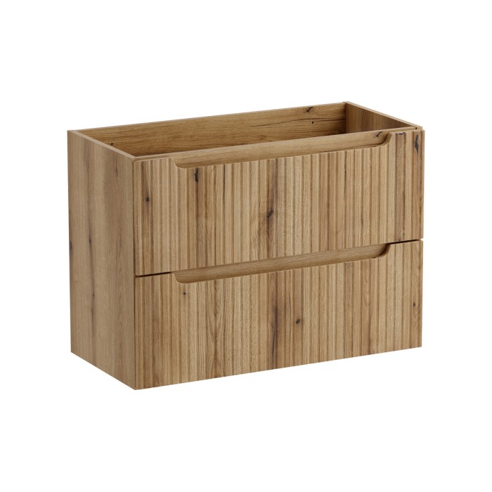 Mobile sottolavabo VANO 80 cm in rovere sospeso con 2 cassetti