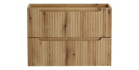 Meuble sous vasque VANO 80 cm chêne suspendu avec 2 tiroirs